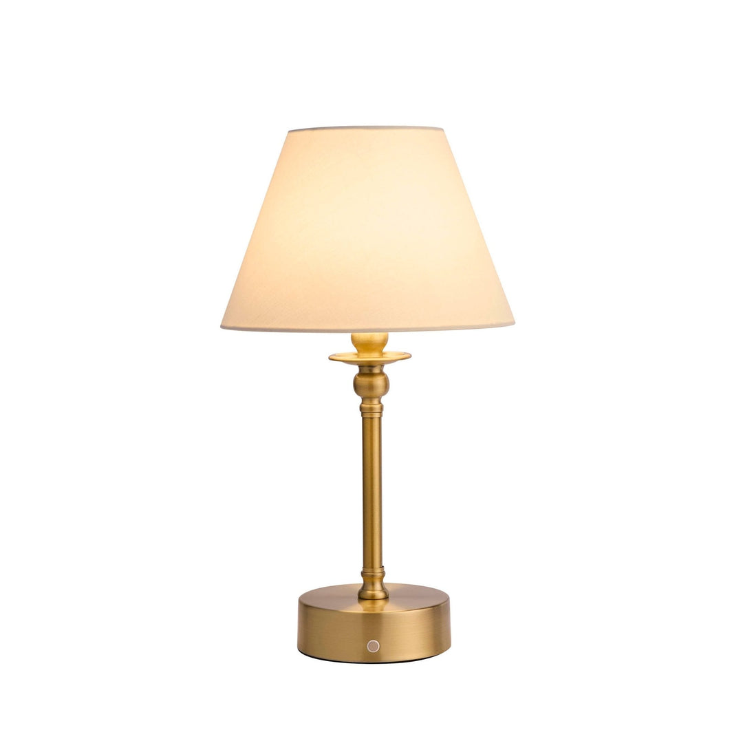 Lucille Ornate LED Rechargeable Wireless Lamp - Brass | Kalsten