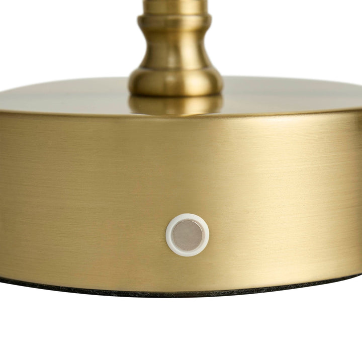 Lucille Ornate LED Rechargeable Wireless Lamp - Brass | Kalsten