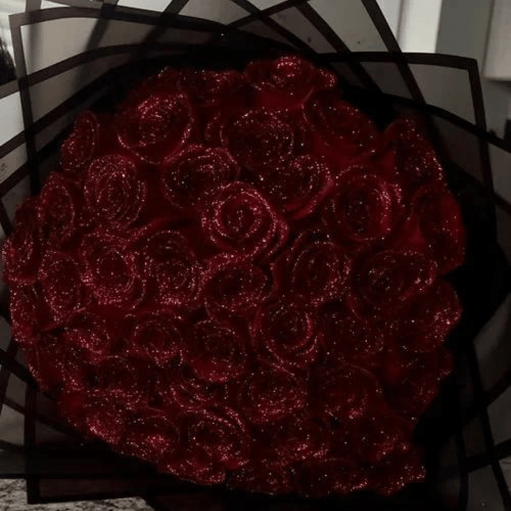 Kalsten | Fleurion Forever Bloom Rose | Real preserved glitter rose for romantic gifts and home decoration