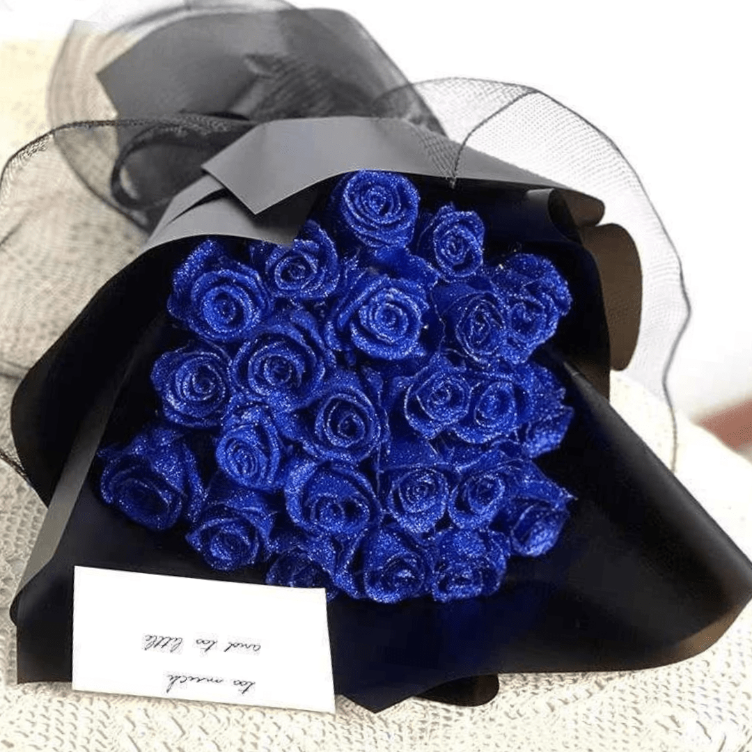 Kalsten | Fleurion Forever Bloom Rose | Real preserved glitter rose for romantic gifts and home decoration
