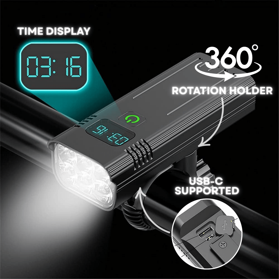 Kalsten | ROADGLOW X – 5000 Lumen Bike Light with 12 LEDs & USB-C Rechargeable Battery