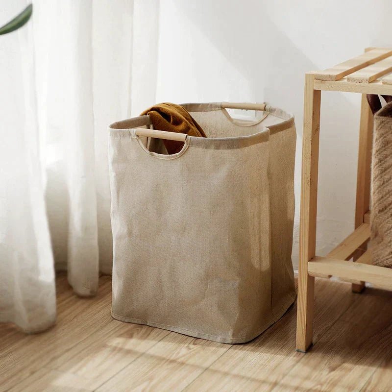 Kalsten | LuxeFold Hamper – Elegant Cotton-Linen Laundry Organizer