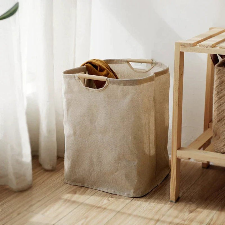 Kalsten | LuxeFold Hamper – Elegant Cotton-Linen Laundry Organizer