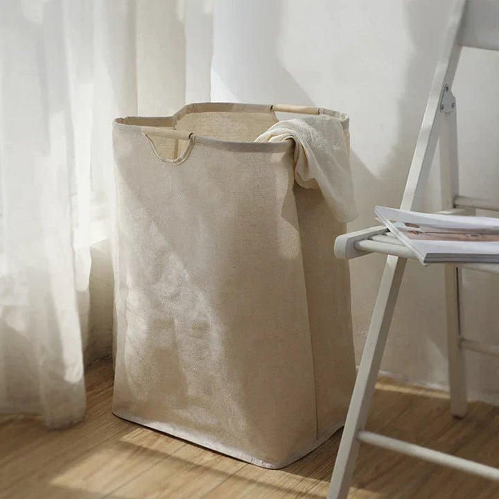 Kalsten | LuxeFold Hamper – Elegant Cotton-Linen Laundry Organizer
