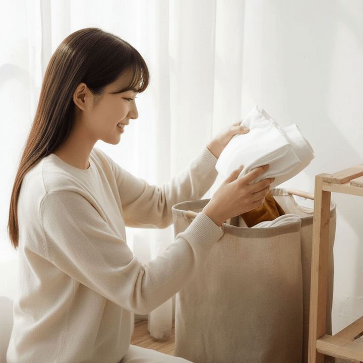 Kalsten | LuxeFold Hamper – Elegant Cotton-Linen Laundry Organizer