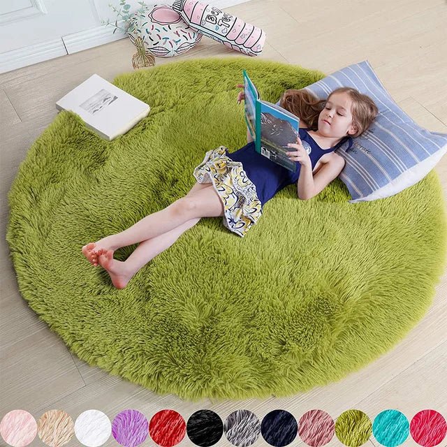 Kalsten | Velvéri Luxe FluffyMat Rug | Ultra-soft round plush rug for cozy home and bedroom décor