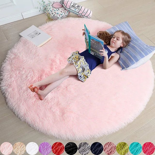 Kalsten | Velvéri Luxe FluffyMat Rug | Ultra-soft round plush rug for cozy home and bedroom décor