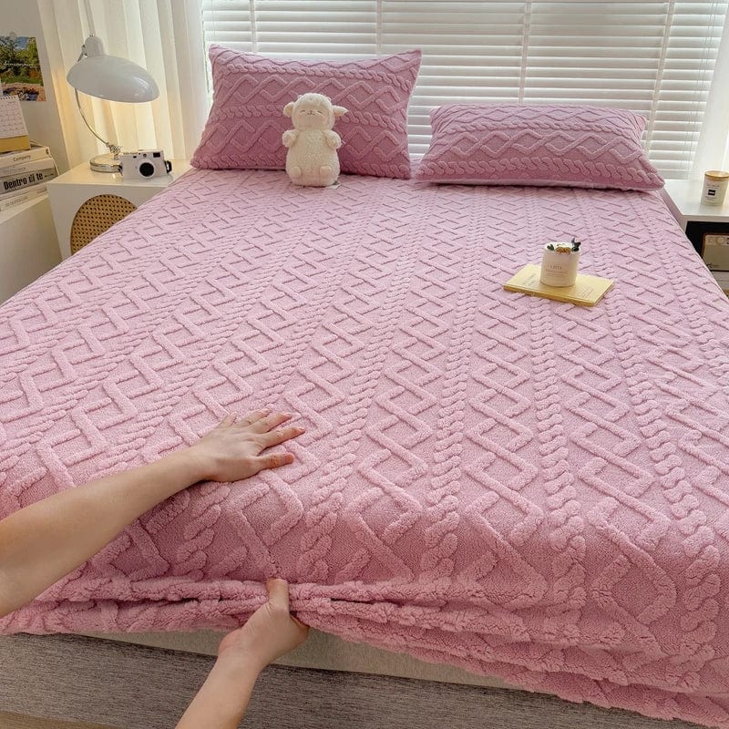 Velvet Fitted Sheet Set with Elastic Kalsten