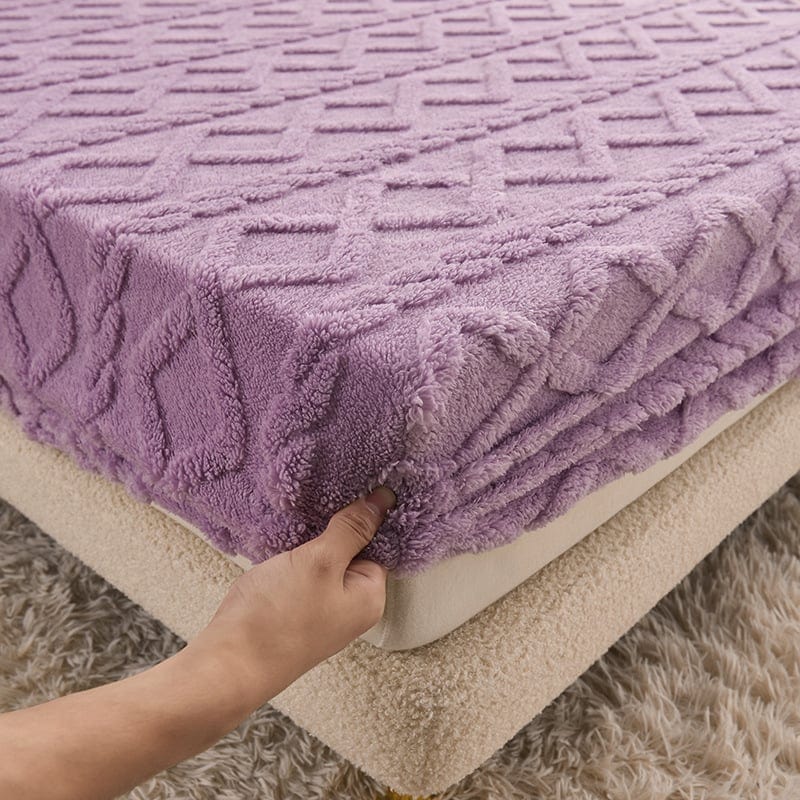 Velvet Fitted Sheet Set with Elastic Kalsten