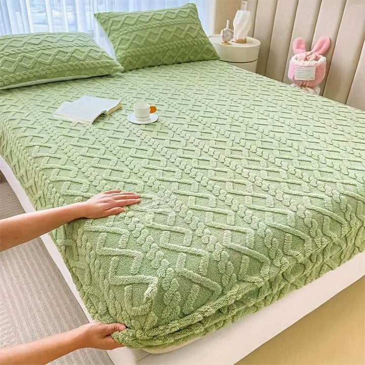 Velvet Fitted Sheet Set with Elastic Kalsten