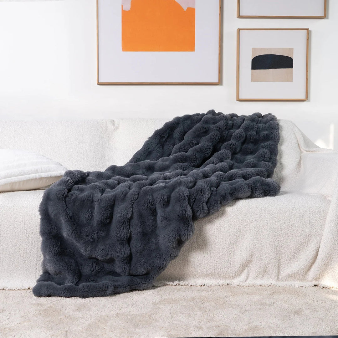 Soft Faux Fur Throw Blanket Kalsten