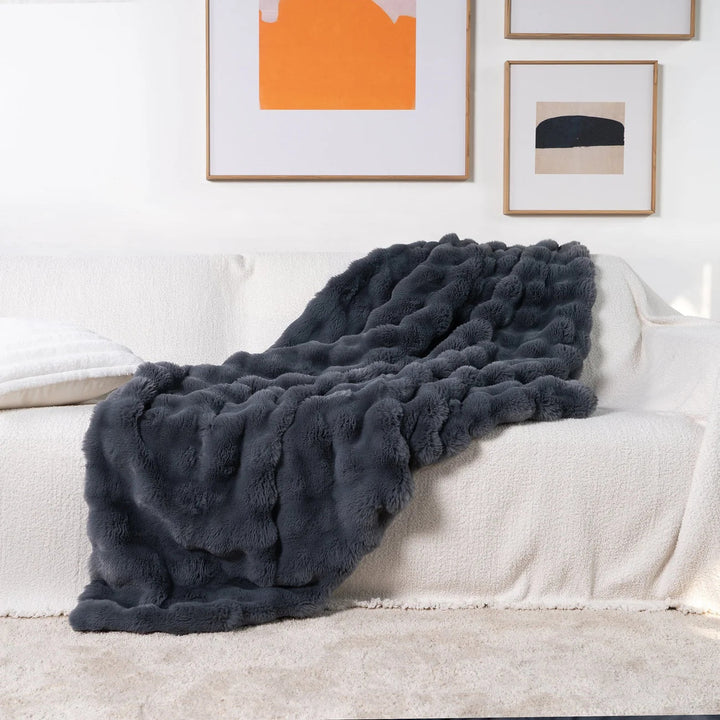 Soft Faux Fur Throw Blanket Kalsten