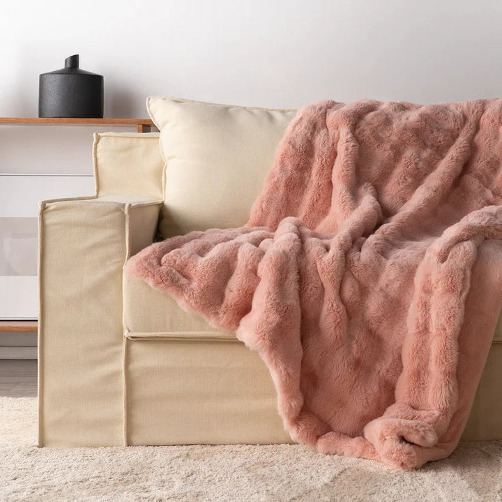 Soft Faux Fur Throw Blanket Kalsten