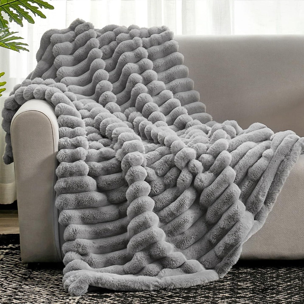 Soft Faux Fur Throw Blanket Kalsten