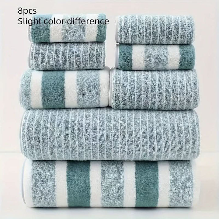 Kalsten | 8-Piece Coral Fleece Towel Set – Ultra-Soft & Quick-Drying