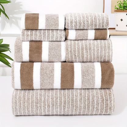 Skanto | 8-Piece Coral Fleece Towel Set – Ultra-Soft & Quick-Drying