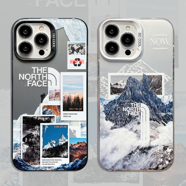 Kalsten | Galvanic Letters Snow Mountain Phone Case For iPhone