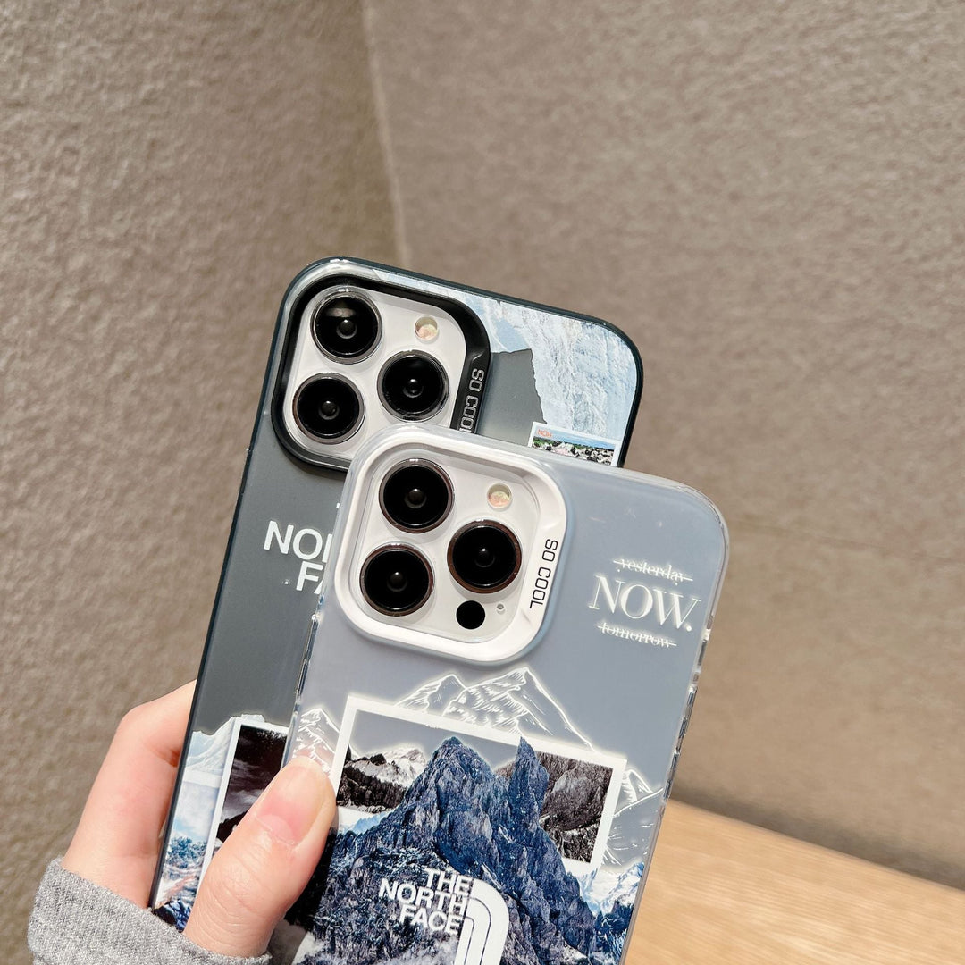 Kalsten | Galvanic Letters Snow Mountain Phone Case For iPhone