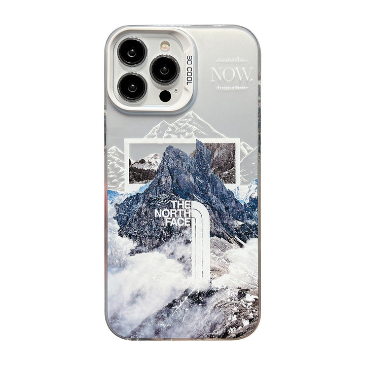 Kalsten | Galvanic Letters Snow Mountain Phone Case For iPhone