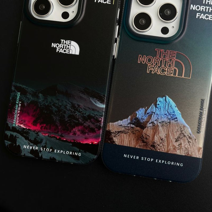 Kalsten | Galvanic Letters Snow Mountain Phone Case For iPhone