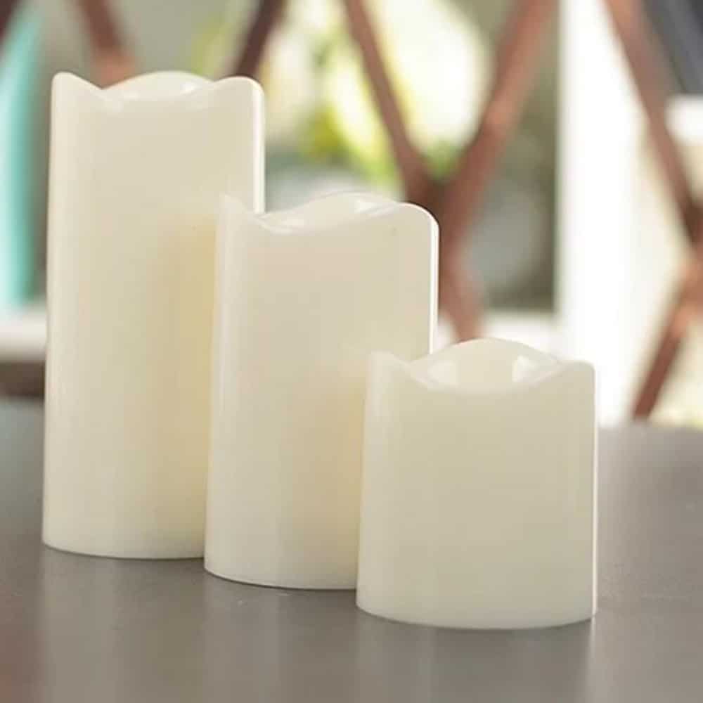 LED Candles - 3 pieces - 7.5/11.5/15 cm - with remote control - with color change | Kalsten