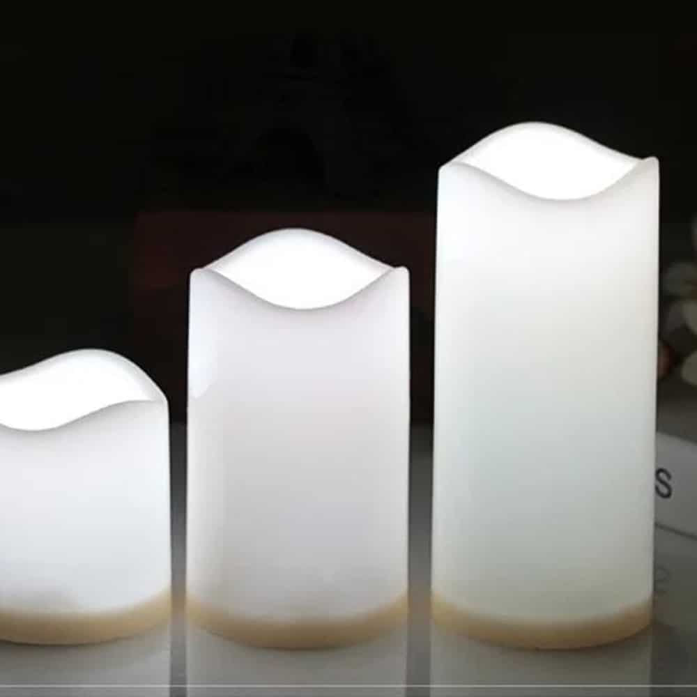 LED Candles - 3 pieces - 7.5/11.5/15 cm - with remote control - with color change | Kalsten