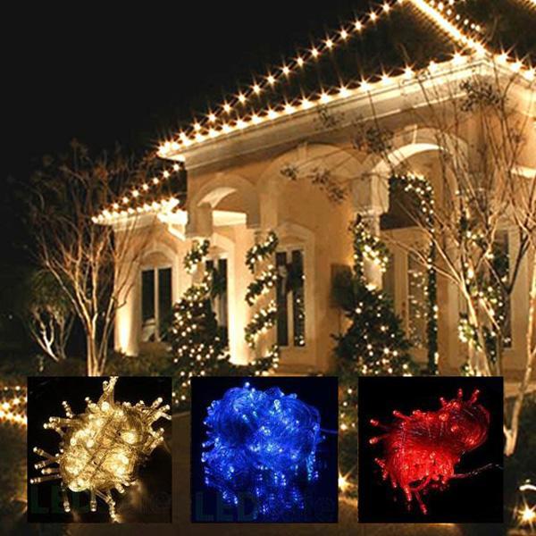 LED String Lights - 100 LED Indoor / Outdoor 10 Meter, warm white, red, green, multicolored or blue | Kalsten
