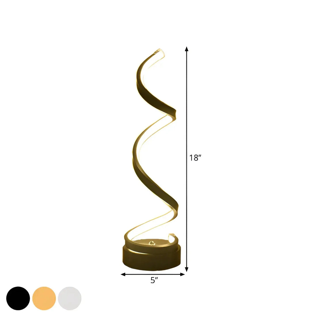 Elegant Spiral Glow LED Desk Lamp – Energy Efficient, Sustainable & Eye-Friendly Design Kalsten