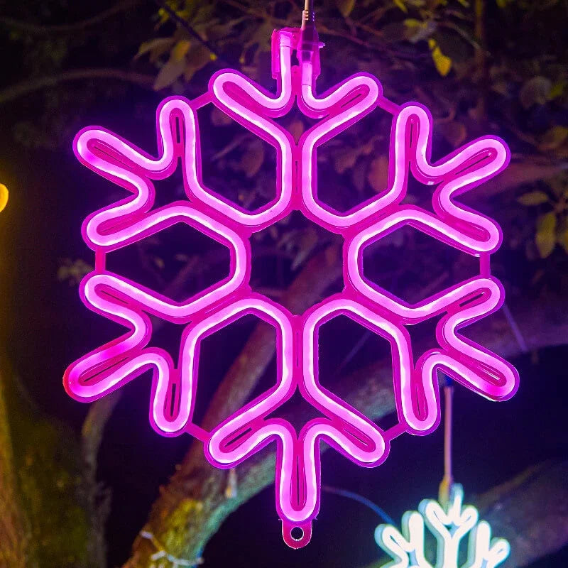 LED Snowflake Christmas Lights