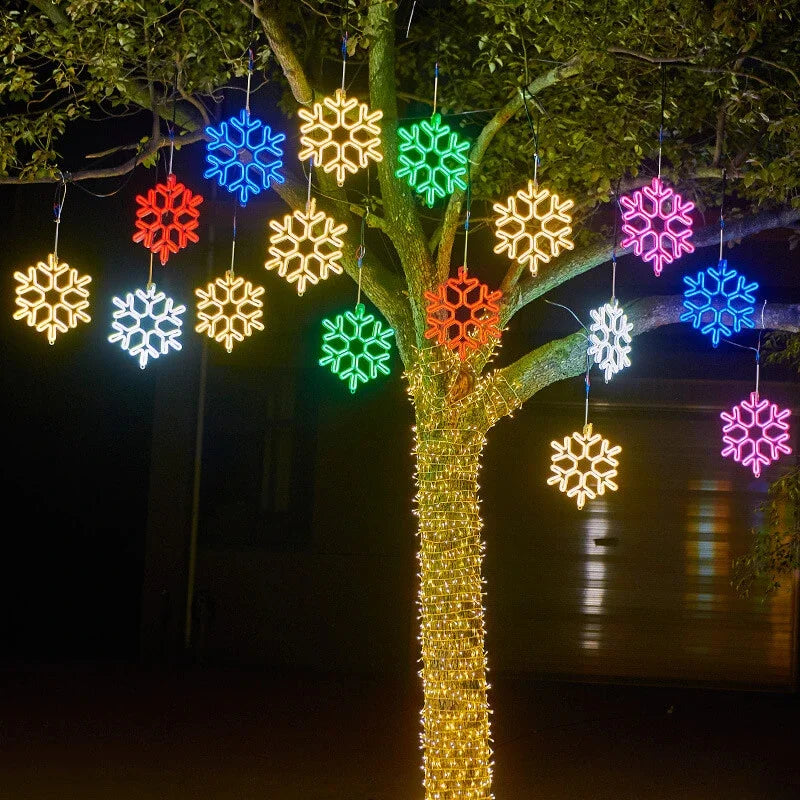 LED Snowflake Christmas Lights