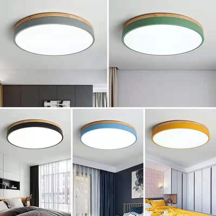 Wood LED Recessed Ceiling Light Kalsten
