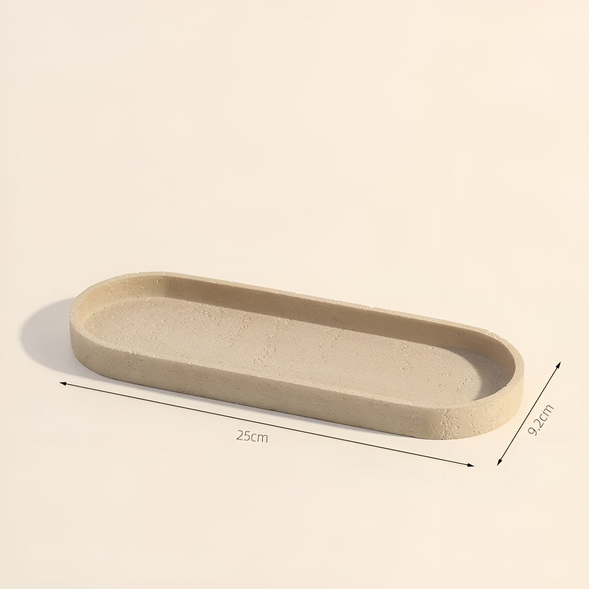 Toothbrush holder made of natural stone – with soap dispenser and tray | Elegant bathroom accessories made of travertine