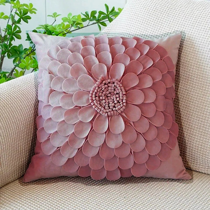 VelourVista Cushion Cover - Cute Pink Rabbit Pillow for an Enchanting Interior Kalsten