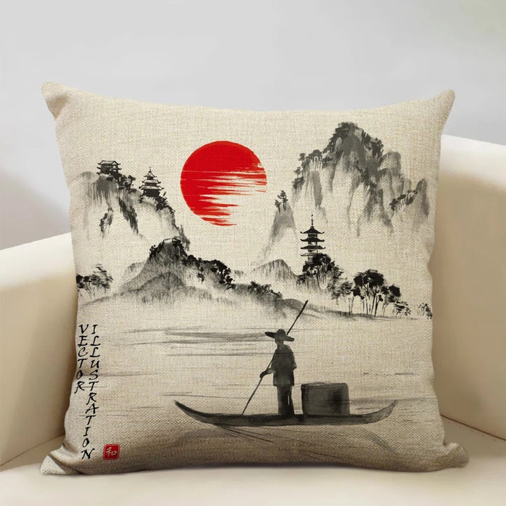 BeauRêve Cushion Cover with Mount Fuji - Japanese Style for Any Space Kalsten