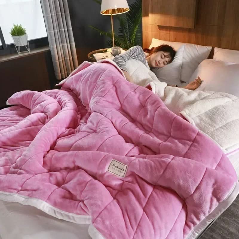 Skanto | Warm Coral Fleece Flannel Blanket Soft Cozy Throw for Winter