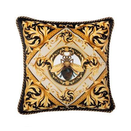 Luxury Gold Pillow Case with Bee Print for Elegant Interiors Kalsten