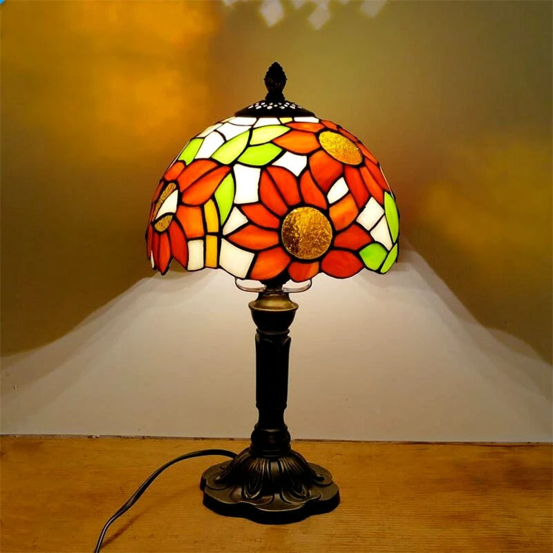 Table Lamp LED Baroque Retro E27 - Vintage Tiffany Glass | Kalsten