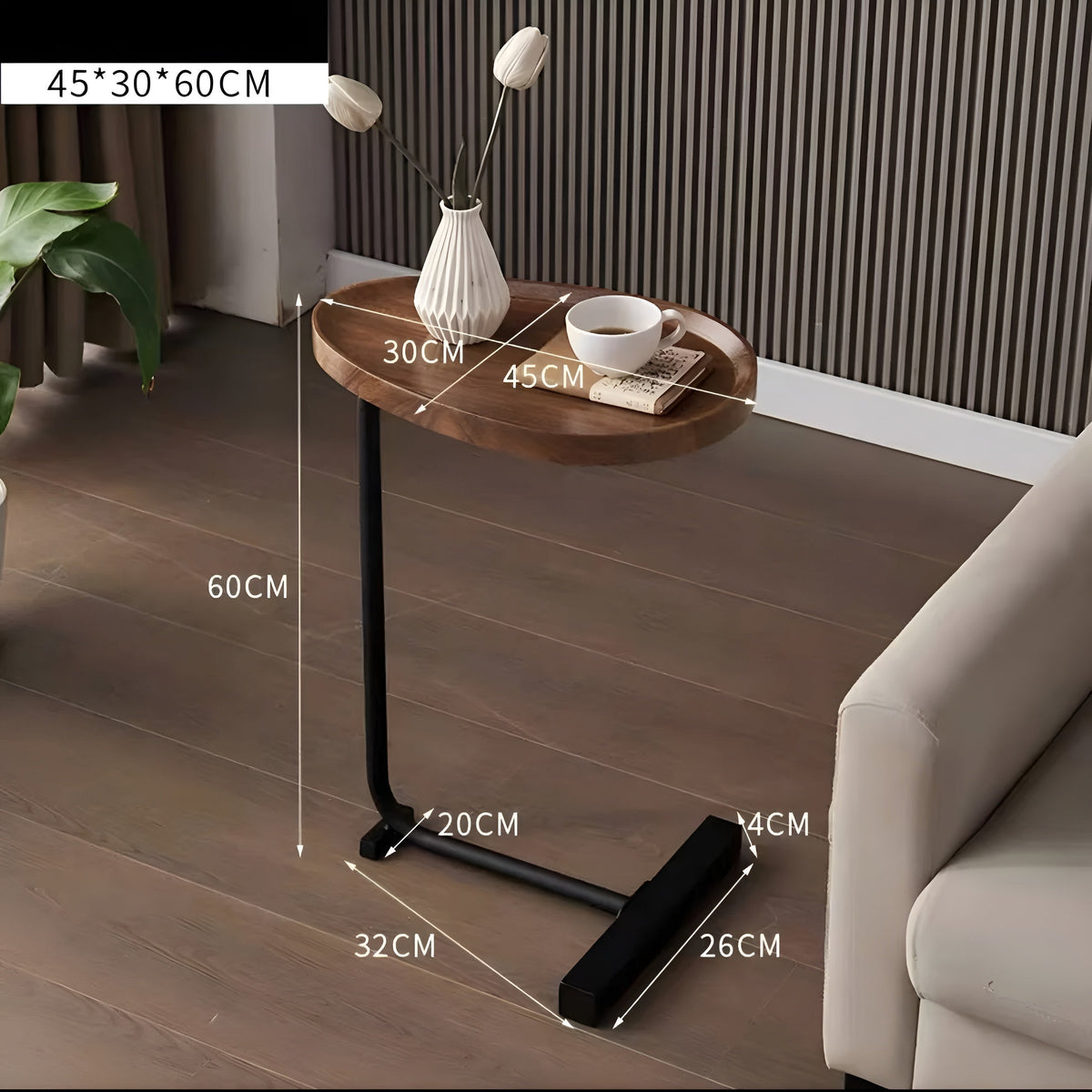 Smaller rolling coffee table – Stylish and versatile | Compact for home, hotel or guest room | Karnz