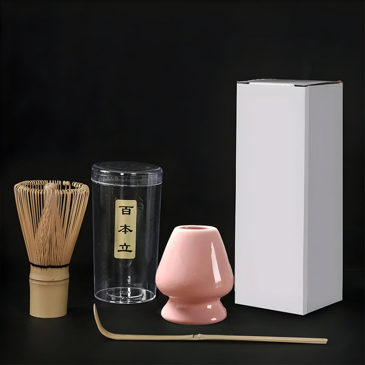 3-Piece Matcha Whisk Set with Bamboo Whisk, Stand, and Teaspoons – Authentic Matcha Tea Tools for Japanese Tea Preparation-3
