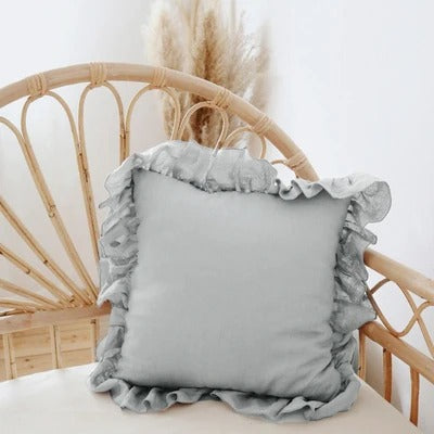 Elegant Linen Cushion Cover - with Ruffles for Ultimate Comfort Kalsten