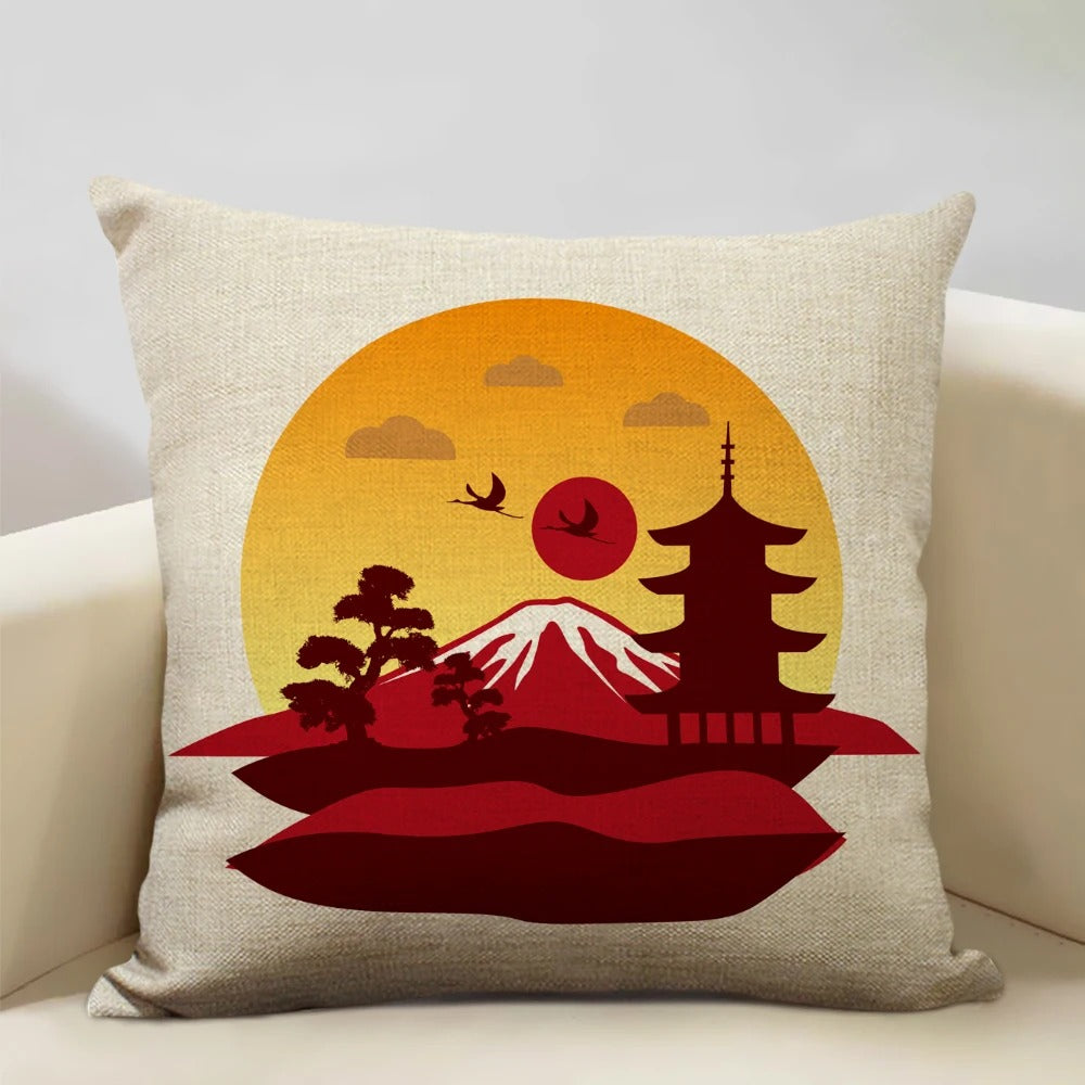 BeauRêve Cushion Cover with Mount Fuji - Japanese Style for Any Space Kalsten