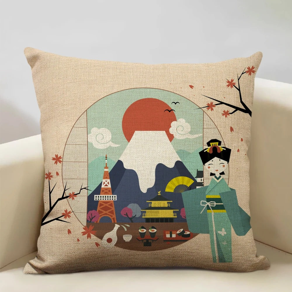 Skanto Skanto | BeauRêve Pillowcase with Mount Fuji - Japanese Style for Any Room