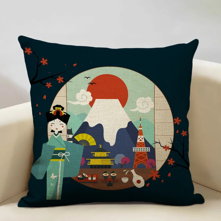 BeauRêve Cushion Cover with Mount Fuji - Japanese Style for Any Space Kalsten