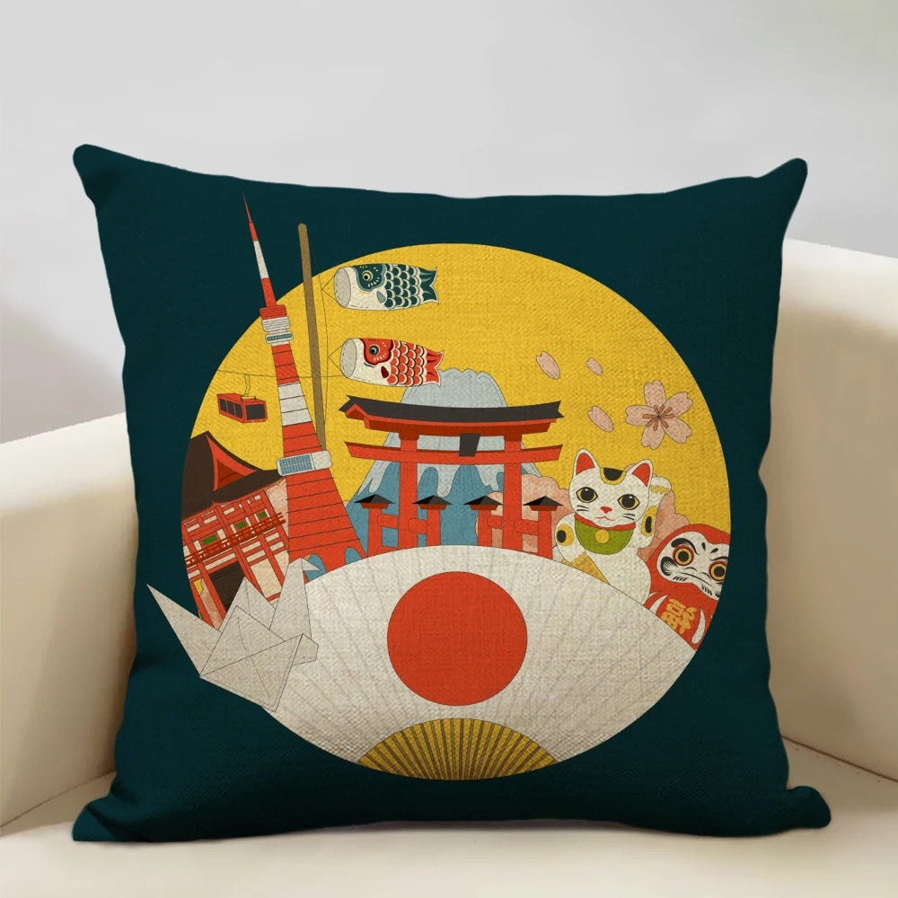 BeauRêve Cushion Cover with Mount Fuji - Japanese Style for Any Space Kalsten