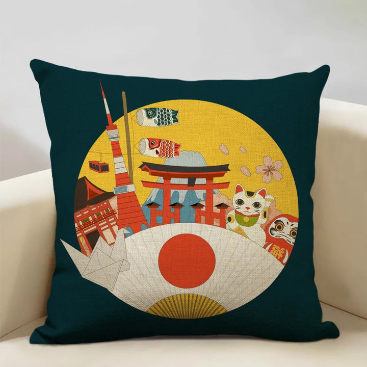 BeauRêve Cushion Cover with Mount Fuji - Japanese Style for Any Space Kalsten