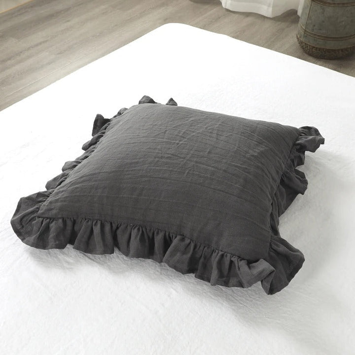 Elegant Linen Cushion Cover - with Ruffles for Ultimate Comfort Kalsten