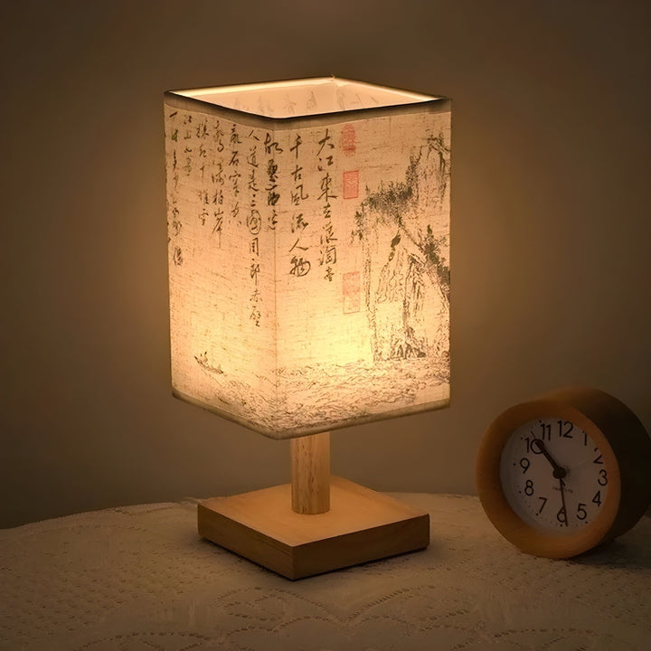 SerenityGlow Lamp - Modern Fabric LED Chinese Style Table Lamp | Kalsten