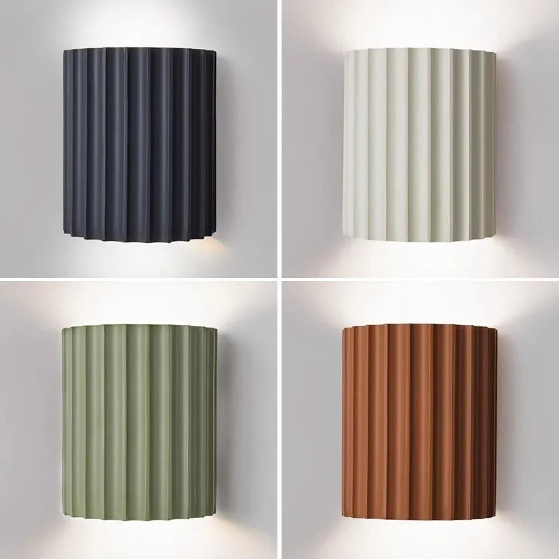 Minimalist Groove Wall Lamp | Resin, Up and Down | Kalsten