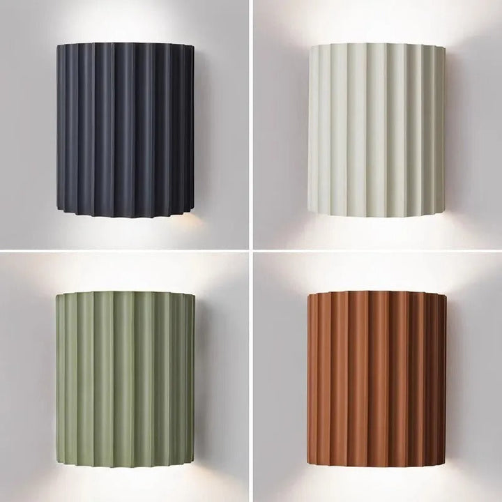 Minimalist Groove Wall Lamp | Resin, Up and Down | Kalsten