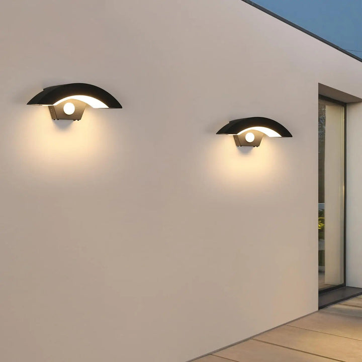 Outdoor wall lights in a 2-piece set – With motion sensor & protection | For home & garden | Kalsten